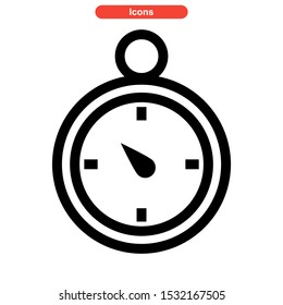 timer icon isolated sign symbol vector illustration - high quality black style vector icons
