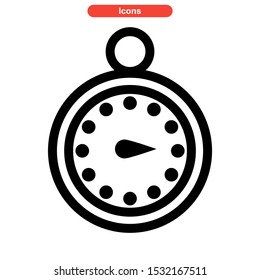timer icon isolated sign symbol vector illustration - high quality black style vector icons
