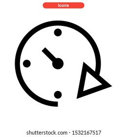 timer icon isolated sign symbol vector illustration - high quality black style vector icons

