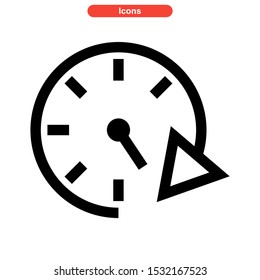 timer icon isolated sign symbol vector illustration - high quality black style vector icons
