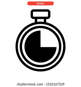 timer icon isolated sign symbol vector illustration - high quality black style vector icons
