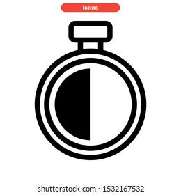 timer icon isolated sign symbol vector illustration - high quality black style vector icons
