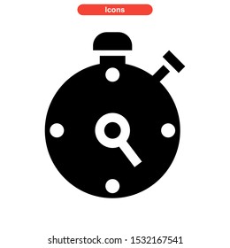 timer icon isolated sign symbol vector illustration - high quality black style vector icons
