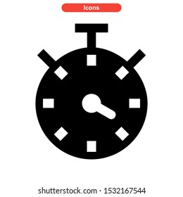 timer icon isolated sign symbol vector illustration - high quality black style vector icons
