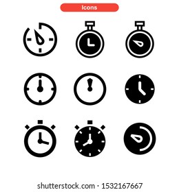 timer icon isolated sign symbol vector illustration - Collection of high quality black style vector icons
