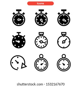 timer icon isolated sign symbol vector illustration - Collection of high quality black style vector icons
