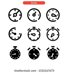 timer icon isolated sign symbol vector illustration - Collection of high quality black style vector icons
