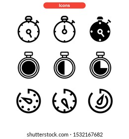 timer icon isolated sign symbol vector illustration - Collection of high quality black style vector icons
