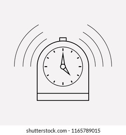 Timer icon line element. Vector illustration of timer icon line isolated on clean background for your web mobile app logo design.