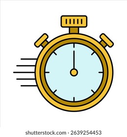 Timer icon. Lineal color style.