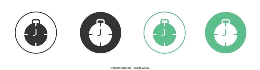 Timer icon Minimal Flat Line Vector Icon Set.