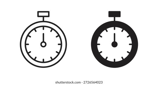 Timer icon. Monochrome simple icons for templates, web design