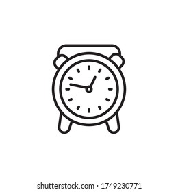 timer icon outline design vector. isolated on white background