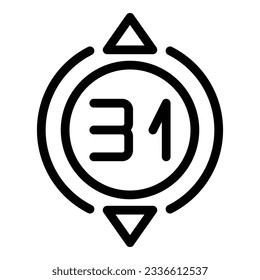 Timer icon outline vector. Time clock. Agenda date