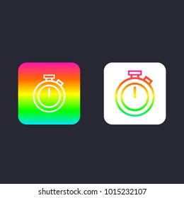 timer icon with rainbow gradient effect vector design