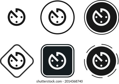timer icon set. Collection of high quality black outline for web site design and mobile dark mode apps. Vector illustration on white background