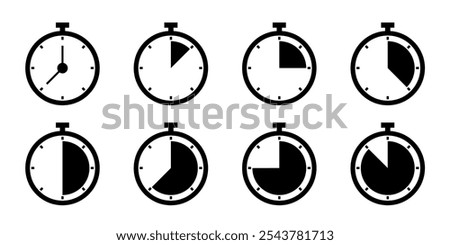 Timer icon set. Timer vector.