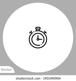 Vector de signo de icono de temporizador,Símbolo, ilustración de logotipo para web y móvil