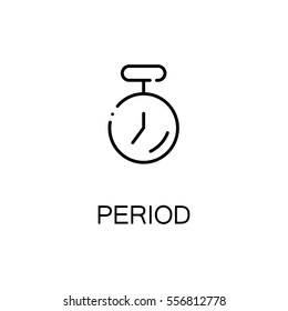 Timer icon. Single high quality outline symbol for web design or mobile app. Thin line sign for design logo. Black outline pictogram on white background