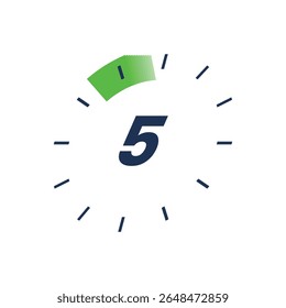 Timer icon start Numeric elements for progress tracking, Time Tracking Illustration, Stopwatch Countdown Icons.