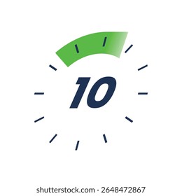 Timer icon start Numeric elements for progress tracking, Time Tracking Illustration, Stopwatch Countdown Icons.