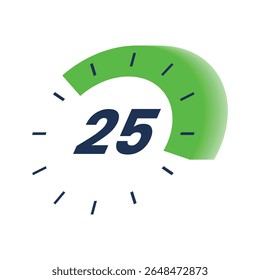 Timer icon start Numeric elements for progress tracking, Time Tracking Illustration, Stopwatch Countdown Icons.