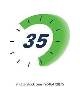 Timer icon start Numeric elements for progress tracking, Time Tracking Illustration, Stopwatch Countdown Icons.