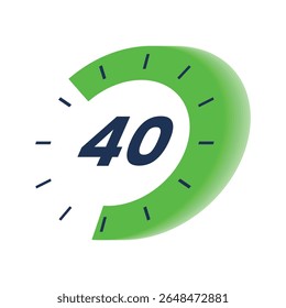 Timer icon start Numeric elements for progress tracking, Time Tracking Illustration, Stopwatch Countdown Icons.