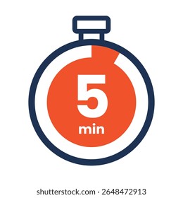 Timer icon start Numeric elements for progress tracking, Time Tracking Illustration, Stopwatch Countdown Icons.