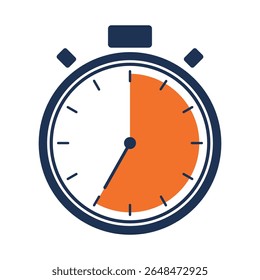 Timer icon start Numeric elements for progress tracking, Time Tracking Illustration, Stopwatch Countdown Icons.