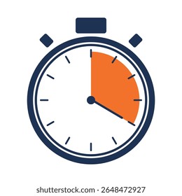 Timer icon start Numeric elements for progress tracking, Time Tracking Illustration, Stopwatch Countdown Icons.