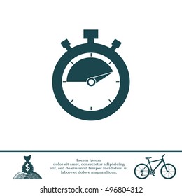 timer icon. stopwatch