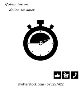 timer icon. stopwatch