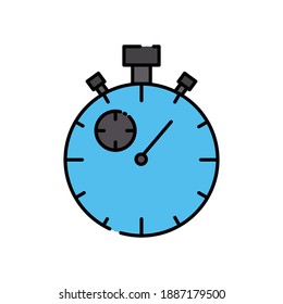 Timer icon. stopwatch lineal color icon. Simple illustration mobile concept and web design. simple design editable. Design template vector