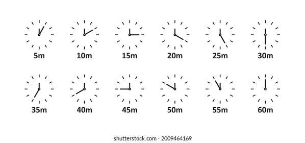 Timer icon. Stopwatch minute illustration. Countdown minute sign. Coocking, servise, delivery ui watch in vector flat style. 