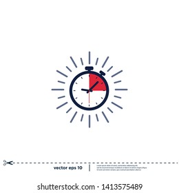 timer icon stopwatch symbol logo template design element