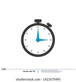 timer icon stopwatch symbol logo template design element