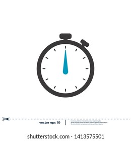 timer icon stopwatch symbol logo template design element