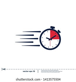 timer icon stopwatch symbol logo template design element