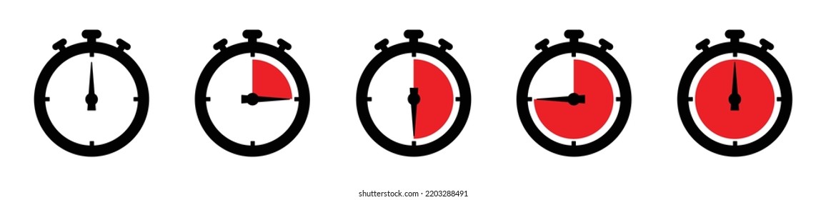 Timer Icon. Stopwatch Icon Symbol, Vector Illustration