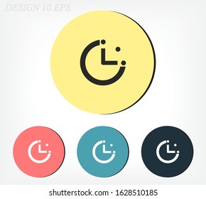 timer icon. stopwatch. Time Vector EPS 10. Second Flat Design. timer in flat style