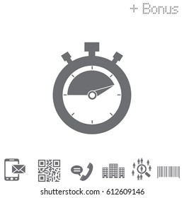 timer icon. stopwatch. vector illustration