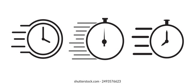 Timer icon. Stopwatch vector set. time countdown clock icon. Stop watch isolated on white background. eps 10,