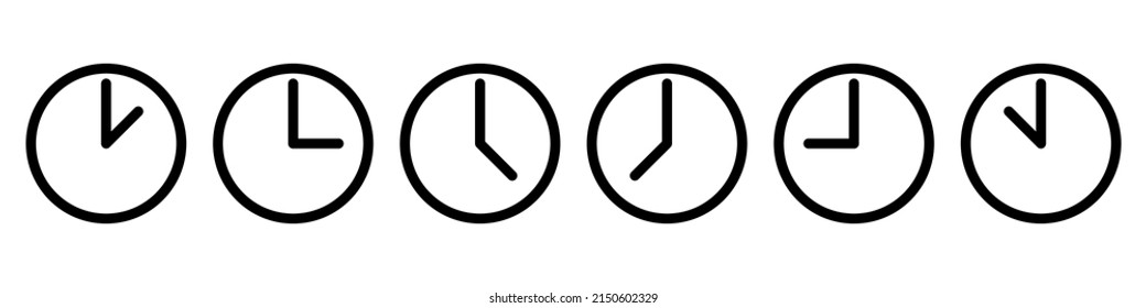 Timer icon symbol set simple design