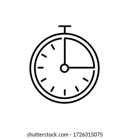 timer icon thin line vector