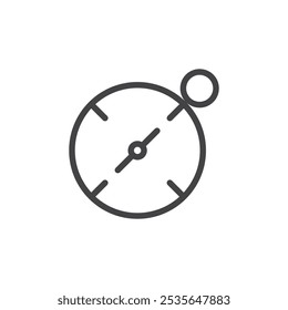 Ícone Timer Símbolo de arte de contorno fino