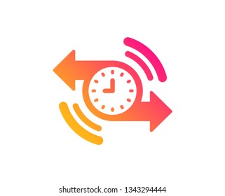 Timer icon. Time or clock sign. Classic flat style. Gradient timer icon. Vector