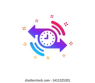 Timer icon. Time or clock sign. Dynamic shapes. Gradient design timer icon. Classic style. Vector