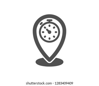 Timer icon. Time sign. Location pointer symbol. Quality design element. Classic style icon. Vector