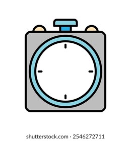 Timer icon, vector illustration, filled style, best used for web